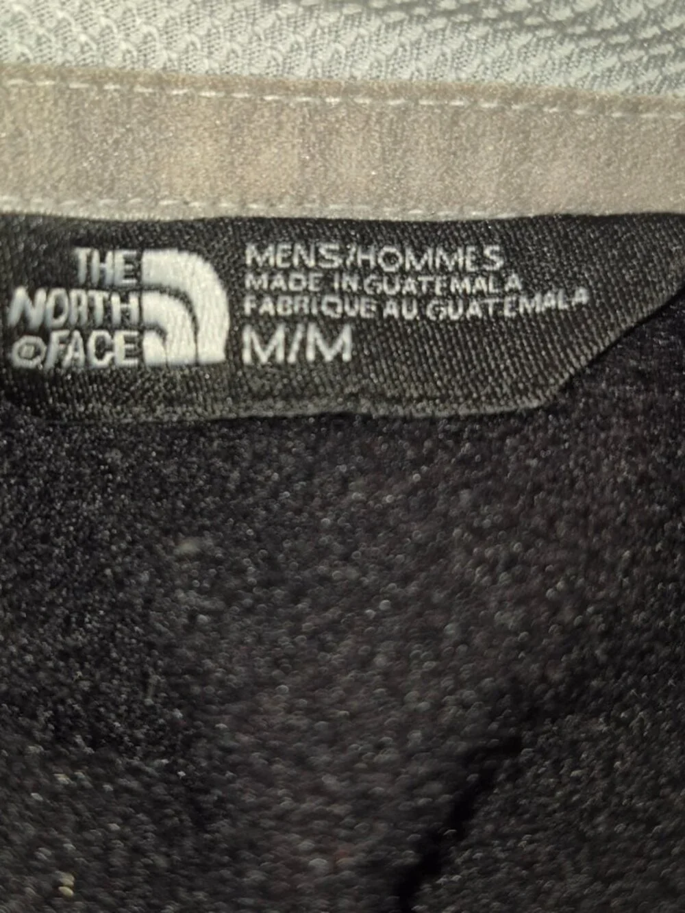 The North Face Mens Medium Hoodie Black Blue Big Logo Pullover